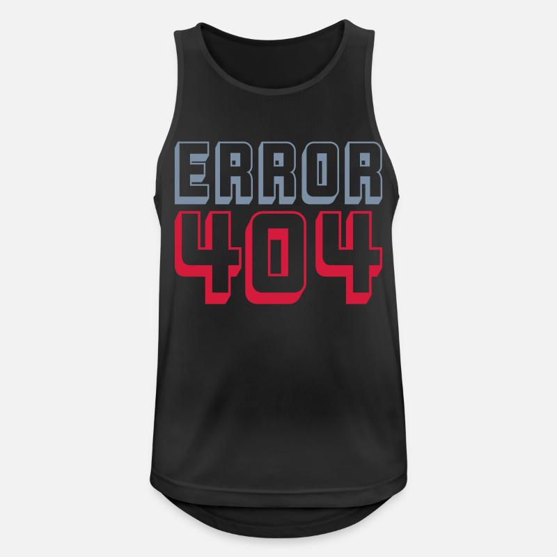 Error 404 Computer Connection - Men's Breathable Tank Top - black
