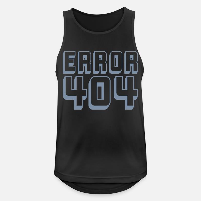 Computer Connection Error 404 - Men's Breathable Tank Top - black