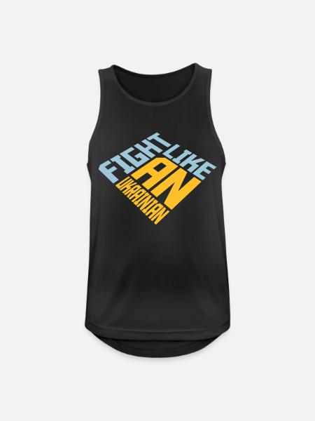 fight like ukrainians quote - Men's Breathable Tank Top - black