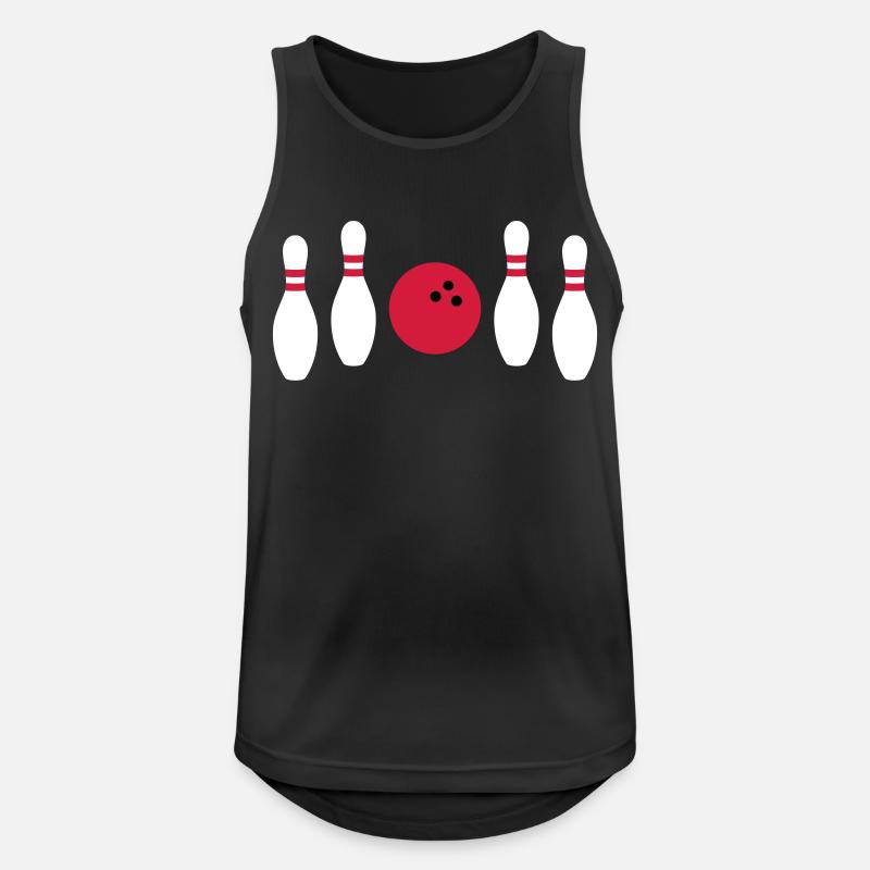 Zwischendurch nicht getroffen Bowling - Männer Tank Top atmungsaktiv - Schwarz