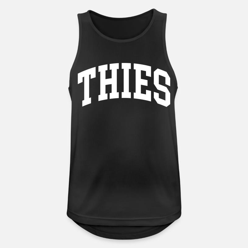 Thies - Männer Tank Top atmungsaktiv - Schwarz