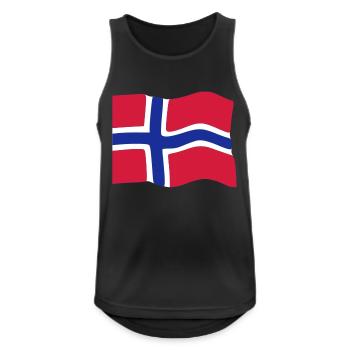 Norwegen Fahne - Männer Tank Top atmungsaktiv - Schwarz - Vorne - Nick (188cm)