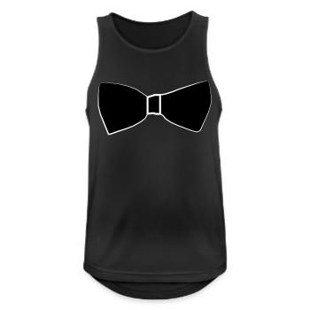 Faux noeud papillon noir - Débardeur respirant Homme - noir - Devant - Nick (188cm)
