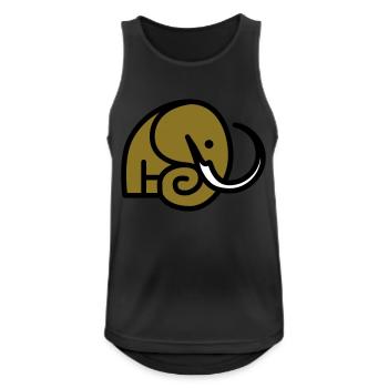 Mammut Logo - Männer Tank Top atmungsaktiv - Schwarz - Vorne - Nick (188cm)