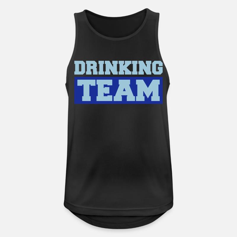 Drinking Team Logo - Männer Tank Top atmungsaktiv - Schwarz
