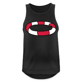 Lifebuoy Logo Design - Men's Breathable Tank Top - black - Front - Nick (188cm)