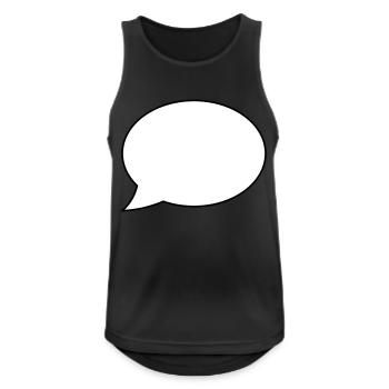 Speech bubble empty - Men's Breathable Tank Top - black - Front - Nick (188cm)