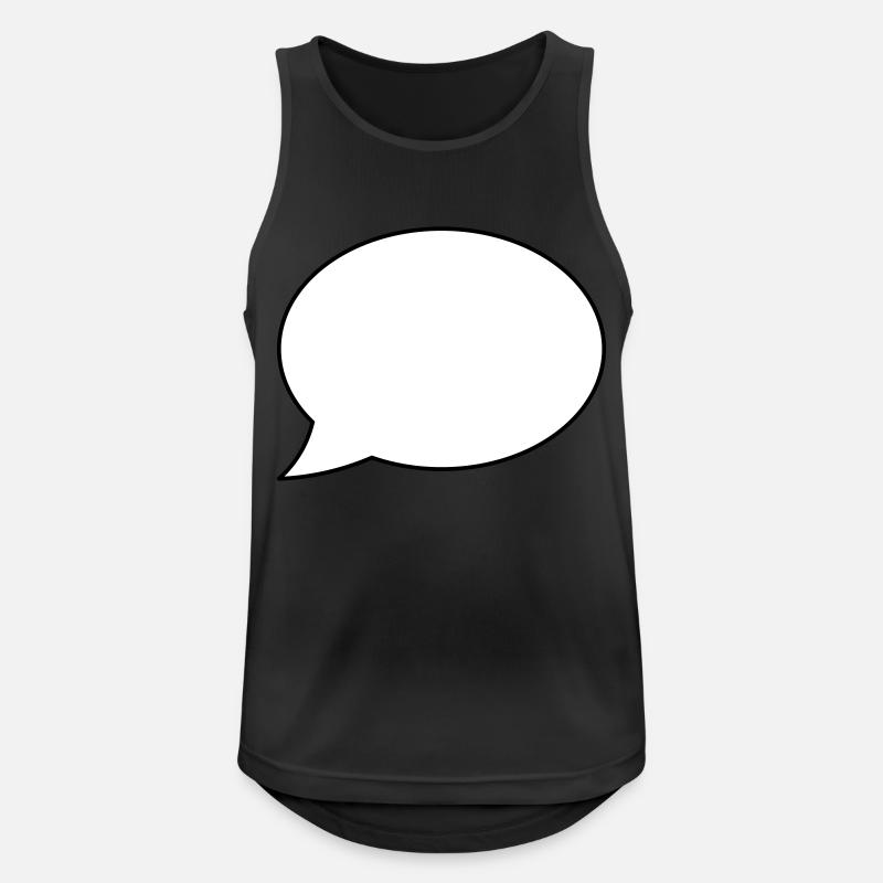 Speech bubble empty - Men's Breathable Tank Top - black