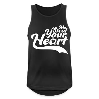Mr steal your heart - Men's Breathable Tank Top - black - Front - Nick (188cm)