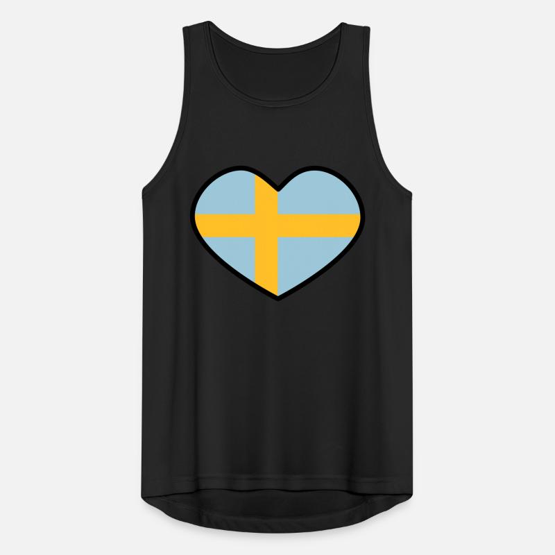 Schwedisches Herz Männer Tank Top atmungsaktiv