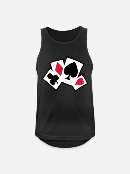 poker cards - Men's Breathable Tank Top - black