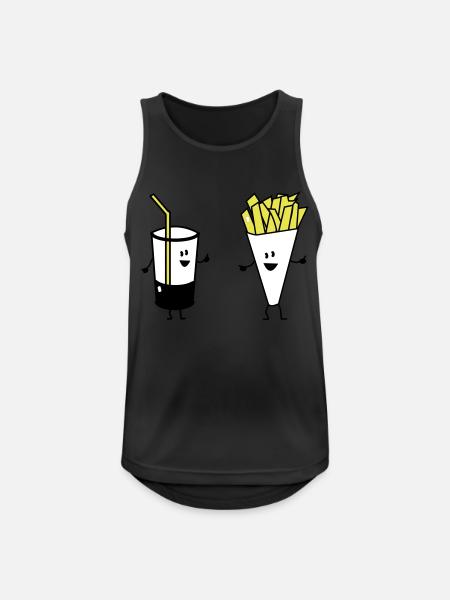french fries drink - Men's Breathable Tank Top - black