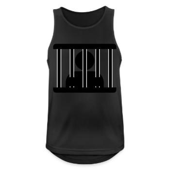 Hinter gittern - Männer Tank Top atmungsaktiv - Schwarz - Vorne - Nick (188cm)