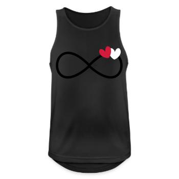 Infinity Infinity Symbol 2 hearts - Men's Breathable Tank Top - black - Front - Nick (188cm)