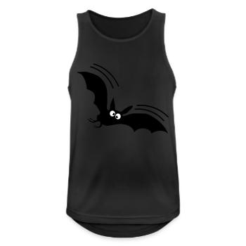 fledermaus - Männer Tank Top atmungsaktiv - Schwarz - Vorne - Nick (188cm)