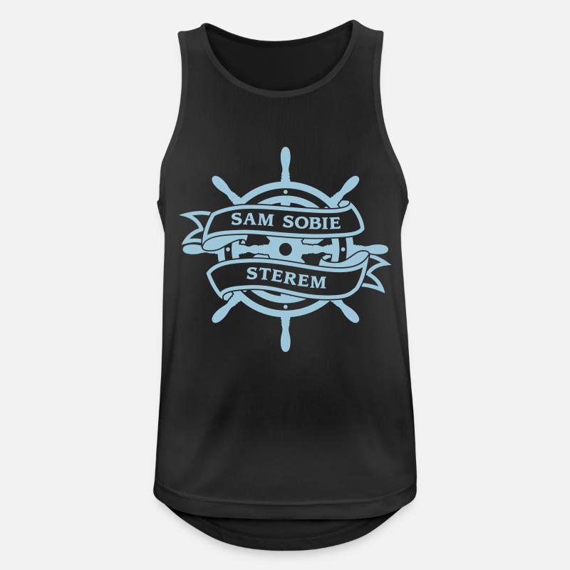 I am a helm master, a sailor, a ship - Men's Breathable Tank Top - black