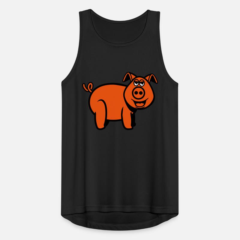 Cochon stupide drôle Débardeur respirant Homme