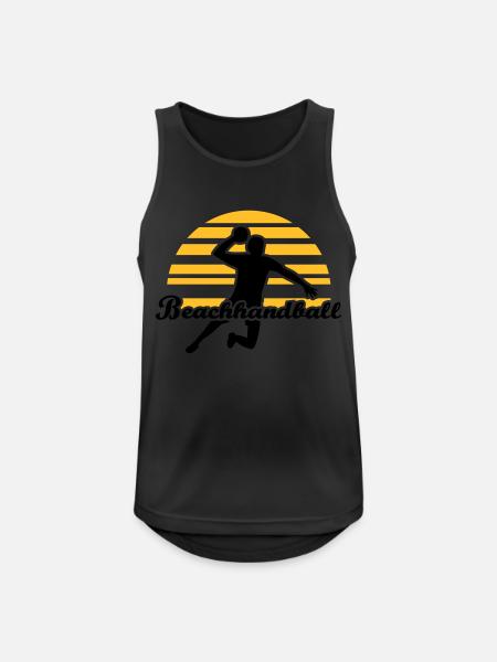 Beachhandball - Männer Tank Top atmungsaktiv - Schwarz