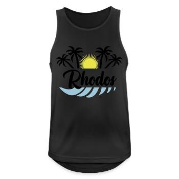 Rhodes - Men's Breathable Tank Top - black - Front - Nick (188cm)