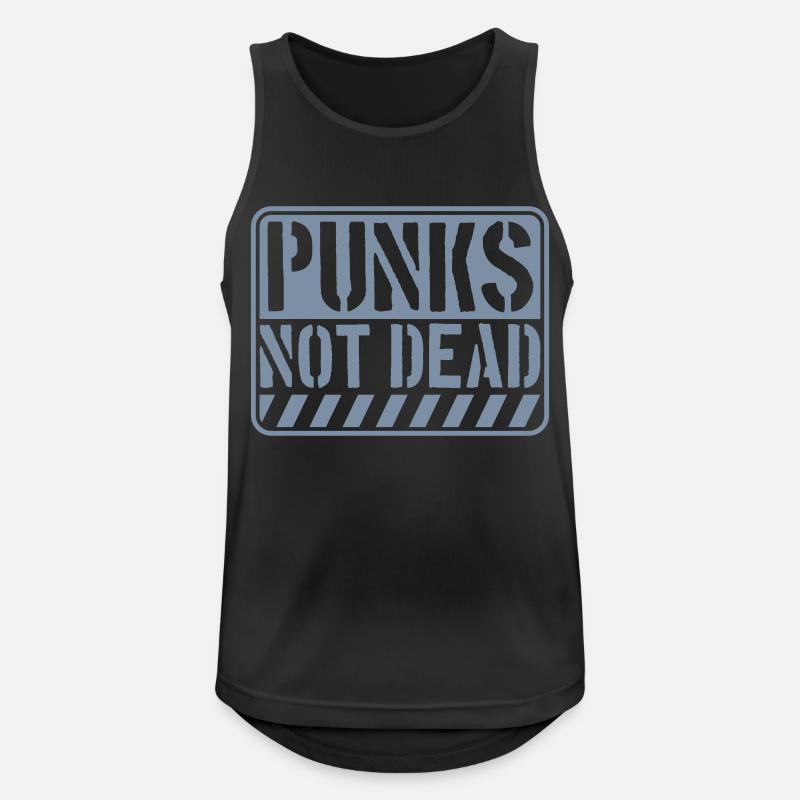punks not dead quote - Men's Breathable Tank Top - black