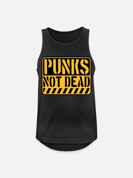 punks not dead quote - Men's Breathable Tank Top - black