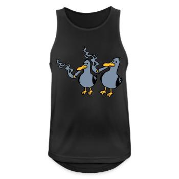 2 Amis Stoner Seagull - Débardeur respirant Homme - noir - Devant - Nick (188cm)