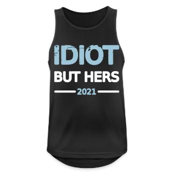 Idiot Couple 2021 Homme Design Motif Grunge Vecteur - Débardeur respirant Homme - noir - Devant - Nick (188cm)