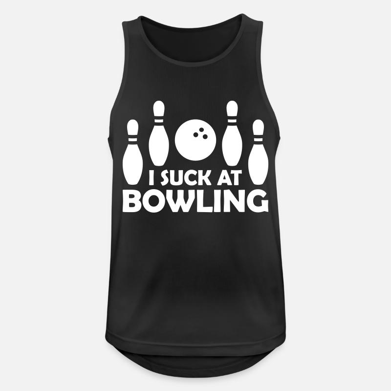 I suck at bowling - Men's Breathable Tank Top - black