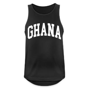 Ghana - Débardeur respirant Homme - noir - Devant - Nick (188cm)