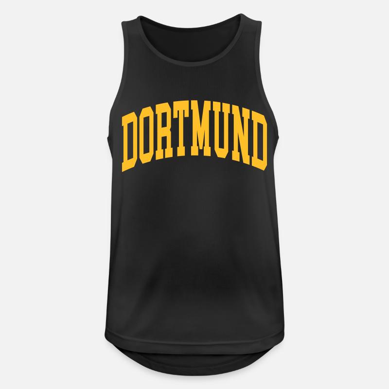 Dortmund - Canotta da uomo traspirante - nero