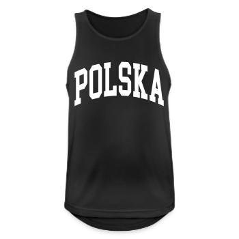 Polen - Männer Tank Top atmungsaktiv - Schwarz - Vorne - Nick (188cm)
