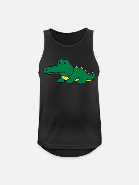 krokodil - Männer Tank Top atmungsaktiv - Schwarz