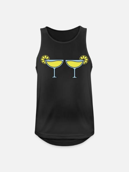 cocktails - Männer Tank Top atmungsaktiv - Schwarz