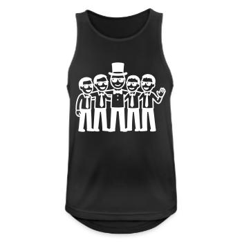 Bräutigam Team Party Junggesellen - Männer Tank Top atmungsaktiv - Schwarz - Vorne - Nick (188cm)