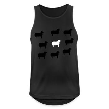 sheep, lamb, lambs, wool, black, goat, stupid - Men's Breathable Tank Top - black - Front - Nick (188cm)