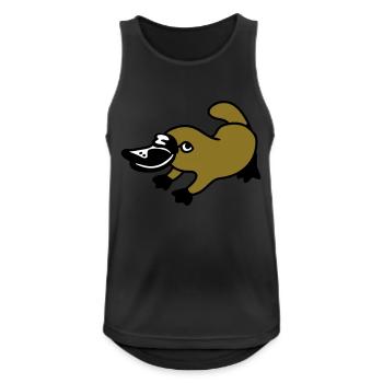 Schnabeltier 3 - Männer Tank Top atmungsaktiv - Schwarz - Vorne - Nick (188cm)