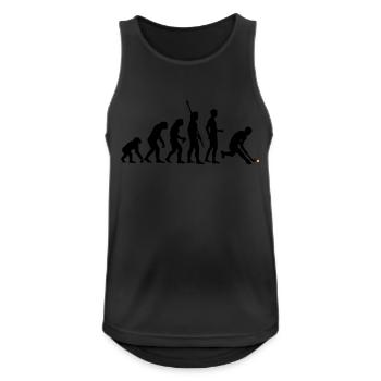 evolution_herren_hockey_2c - Männer Tank Top atmungsaktiv - Schwarz - Vorne - Nick (188cm)