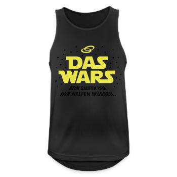 Das Wars Saufen - Männer Tank Top atmungsaktiv - Schwarz - Vorne - Nick (188cm)
