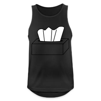 Tuchbox - Männer Tank Top atmungsaktiv - Schwarz - Vorne - Nick (188cm)