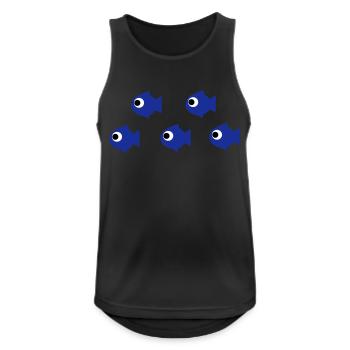 fishes - Men's Breathable Tank Top - black - Front - Nick (188cm)