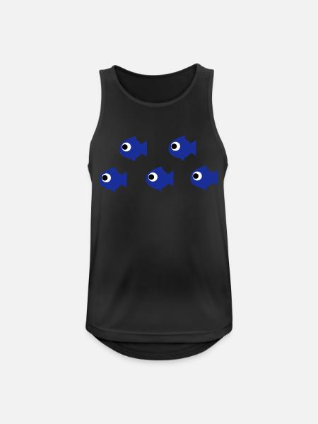 fishes - Men's Breathable Tank Top - black