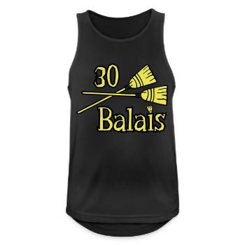 30 balais ans anniversaire - Débardeur respirant Homme - noir - Devant - Nick (188cm)