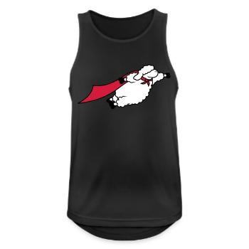 Lustiges Superheld Schaf - Männer Tank Top atmungsaktiv - Schwarz - Vorne - Nick (188cm)