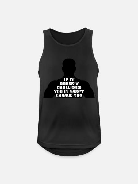 Workout Fitness Motivation Quote - Men's Breathable Tank Top - black
