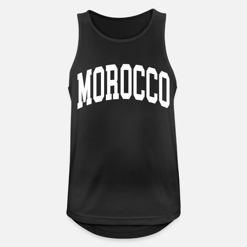 Marruecos - Camiseta sin mangas hombre transpirable - negro