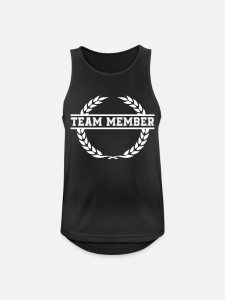 kranz team member - Männer Tank Top atmungsaktiv - Schwarz