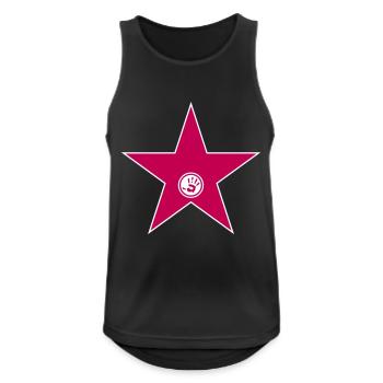 walk of fame + your name - Débardeur respirant Homme - noir - Devant - Nick (188cm)
