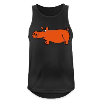 Cochon - Débardeur respirant Homme - noir - Devant - Nick (188cm)