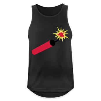 dynamit___f3 - Männer Tank Top atmungsaktiv - Schwarz - Vorne - Nick (188cm)