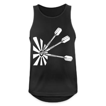 Dart Dartboard dartpfeile - Männer Tank Top atmungsaktiv - Schwarz - Vorne - Nick (188cm)
